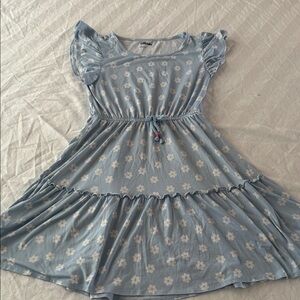 Cat & Jack Light Blue Floral Kids Dress